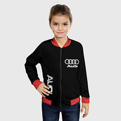 Бомбер детский AUDI sport white, цвет: 3D-красный — фото 2