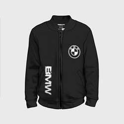 Бомбер детский BMW logo white auto, цвет: 3D-черный