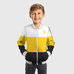 Бомбер детский За веру царя и святую триединую Русь КЦК желтый, цвет: 3D-белый — фото 2