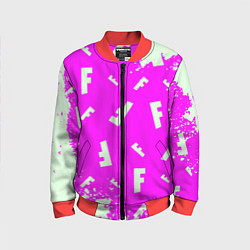 Бомбер детский Fortnite pattern pink, цвет: 3D-красный