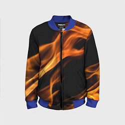 Бомбер детский Языки пламени текстура, цвет: 3D-синий