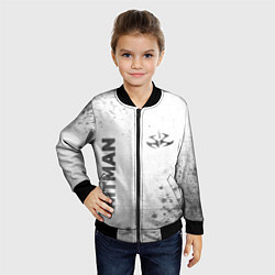 Бомбер детский Hitman - white gradient вертикально, цвет: 3D-черный — фото 2