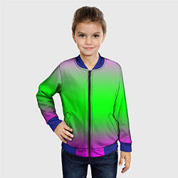 Бомбер детский Градиент текстура, цвет: 3D-синий — фото 2