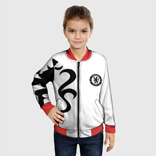 Детский бомбер Chelsea sport fc / 3D-Красный – фото 4