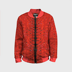 Детский бомбер Чёрная вертикальная полоса на красном фоне