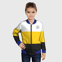 Бомбер детский Сокрушу пред Ним врагов Его НИКА черная Патриоты, цвет: 3D-синий — фото 2