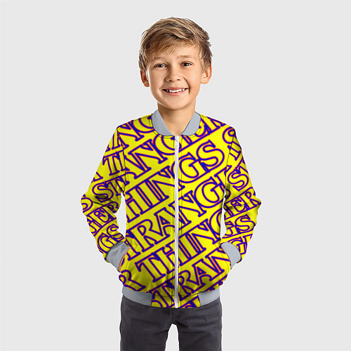 Детский бомбер Stranger Things serials / 3D-Серый – фото 3