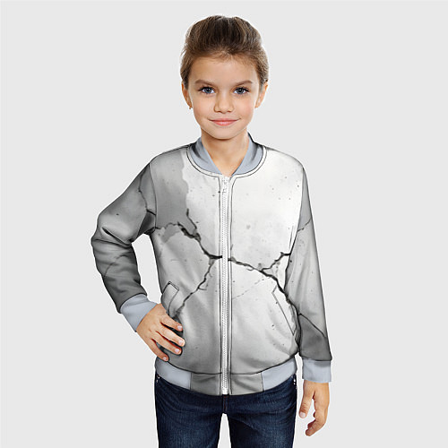 Детский бомбер Растрескавшийся бетон / 3D-Серый – фото 4