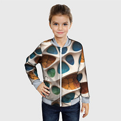 Бомбер детский Вдохновлено Антонио Гауди, цвет: 3D-серый — фото 2
