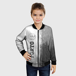 Бомбер детский Porto - white gradient по-вертикали, цвет: 3D-черный — фото 2