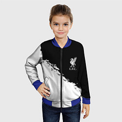 Бомбер детский Liverpool fc белые краски, цвет: 3D-синий — фото 2