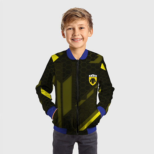 Детский бомбер AEK fc geometry / 3D-Синий – фото 3