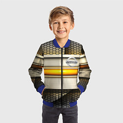 Бомбер детский Nissan sport avto metal, цвет: 3D-синий — фото 2