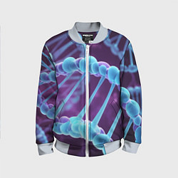 Бомбер детский Неон ДНК, цвет: 3D-серый