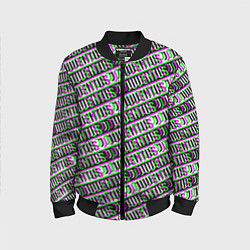 Бомбер детский Juventus glitch pattern, цвет: 3D-черный