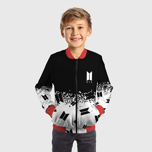 Детский бомбер Marshmello dj pattern краски / 3D-Красный – фото 3