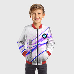 Бомбер детский BMW спортивный стиль, цвет: 3D-красный — фото 2