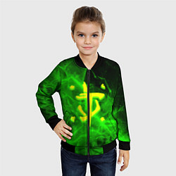 Бомбер детский Doom storm green, цвет: 3D-черный — фото 2
