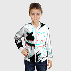 Бомбер детский Marshmello - музыка, цвет: 3D-белый — фото 2