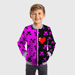 Бомбер детский Minecraft love game, цвет: 3D-серый — фото 2