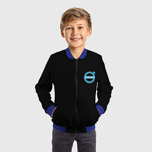 Детский бомбер Volvo logo car / 3D-Синий – фото 3