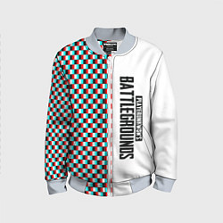 Бомбер детский PUBG глитч клетка, цвет: 3D-серый