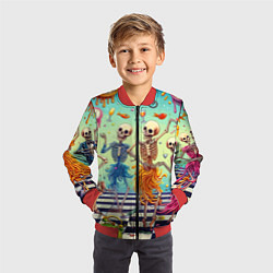 Бомбер детский Бал сатаны - сюрреализм, цвет: 3D-красный — фото 2