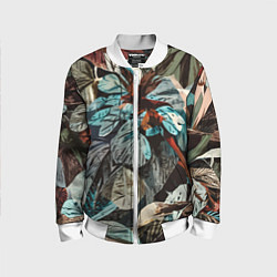 Детский бомбер Абстракция цветы и листья