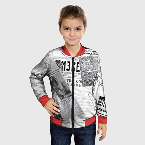 Детский бомбер Izvestiya / 3D-Красный – фото 4