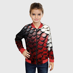 Бомбер детский Змеиная броня, цвет: 3D-красный — фото 2