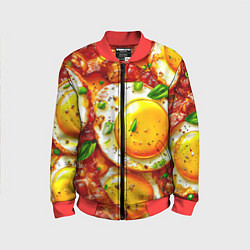 Детский бомбер Яичница с беконом