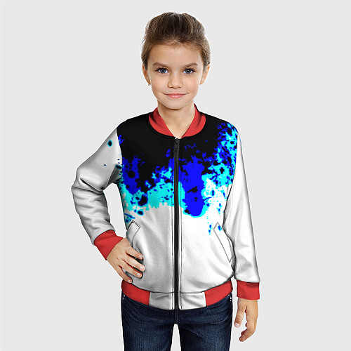 Детский бомбер Синяя кровь андроида / 3D-Красный – фото 4