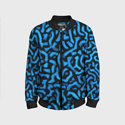 Детский бомбер Синее граффити