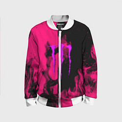 Бомбер детский Monster energy fire pink, цвет: 3D-белый