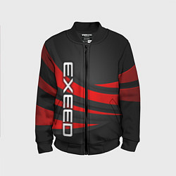 Бомбер детский Exeed - красные линии, цвет: 3D-черный