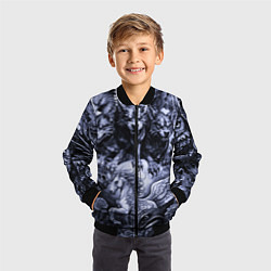 Бомбер детский Мифические существа с стиле тату, цвет: 3D-черный — фото 2