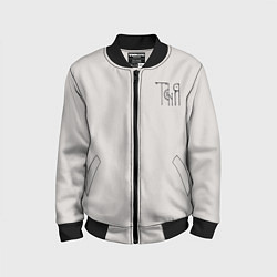 Детский бомбер Вязью Таня - чёрная надпись