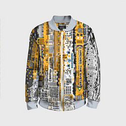 Детский бомбер Cyberpunk pattern yellow