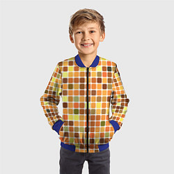 Бомбер детский Осенняя палитра, цвет: 3D-синий — фото 2