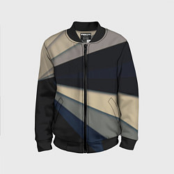 Бомбер детский Фрактальные линии - темный, цвет: 3D-черный