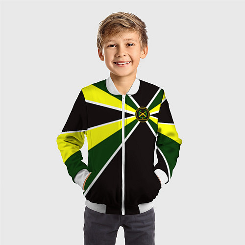 Детский бомбер Мотострелковые войска: шеврон без текста / 3D-Белый – фото 3