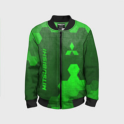 Детский бомбер Mitsubishi - green gradient вертикально
