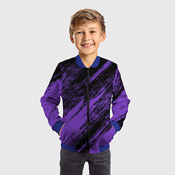 Бомбер детский The color is purple and black, цвет: 3D-синий — фото 2