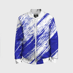 Детский бомбер The color is white and blue