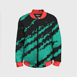 Бомбер детский The color is black and turquoise, цвет: 3D-красный