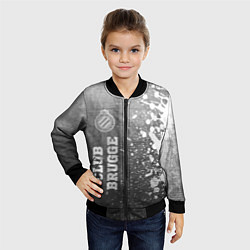Бомбер детский Club Brugge - grey gradient по-вертикали, цвет: 3D-черный — фото 2