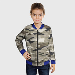 Бомбер детский Песочный камуфляж, цвет: 3D-синий — фото 2