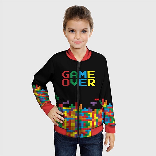 Детский бомбер Game over / 3D-Красный – фото 4