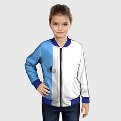 Бомбер детский Моляр красит стену, цвет: 3D-синий — фото 2