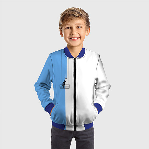 Детский бомбер Моляр красит стену / 3D-Синий – фото 3